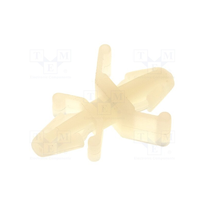 50 pcs : CS-0305 - PCB distance, polyamide, L: 4.8mm, snap fastener, natural, UL94V-2