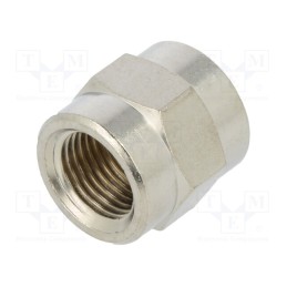 10 pcs : 401776 - Muff, straight, nickel plated brass, Thread: G 1/8', max.300°C