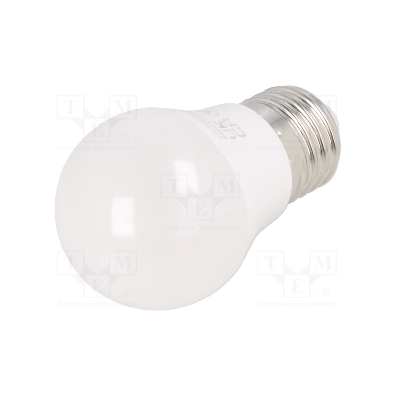 10 pcs : LD-SMZGB45C-60 - LED lamp, cool white, E27, 230VAC, 520lm, 6W, 160°, 6400K