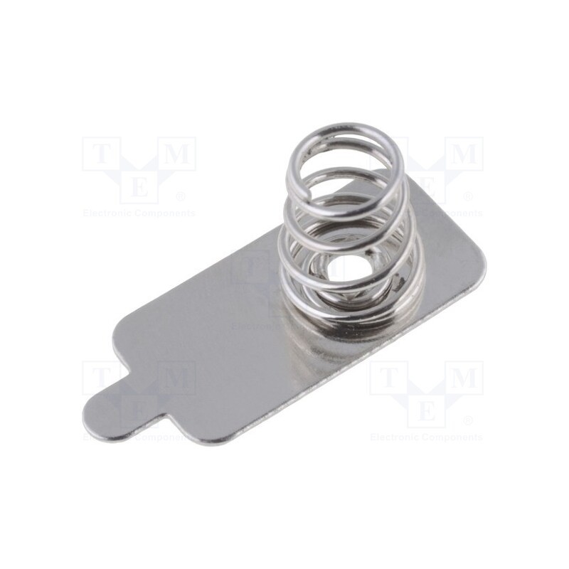 50 pcs : 403B CATHODE - Spring contact, AAA,R03, Batt.no: 1, soldered, Contacts: steel