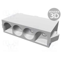 10 pcs : 350826-1 - Socket, wire-board, male, Universal MATE-N-LOK, 6.35mm, PIN: 4