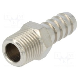 10 pcs : 3040 10-1/4 - Push-in fitting, connector pipe, nickel plated brass, 10mm