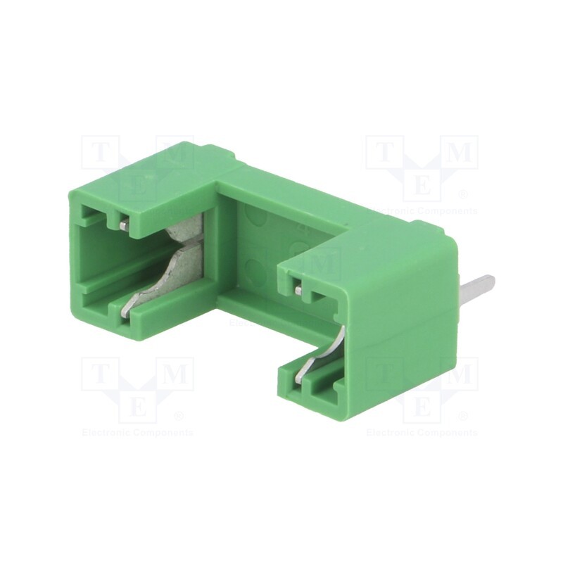 10 pcs : PTF/77 - Fuse holder, cylindrical fuses, THT, 5x20mm, -30÷85°C, 6.3A, green