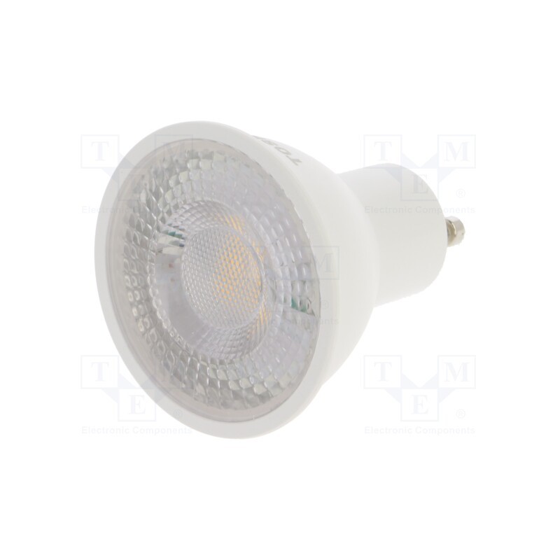 10 pcs : DELS-GU34007T8AE21 - LED lamp, warm white, GU10, 230VAC, 560lm, 7W, 38°, 3000K, CRImin: 80
