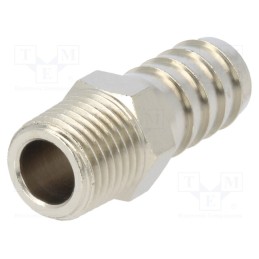 10 pcs : 3040 12-1/4 - Push-in fitting, connector pipe, nickel plated brass, 12mm