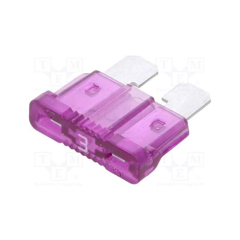 10 pcs : APR-3A - Fuse: fuse, 3A, 32VDC, automotive, 19.1mm, UNIVAL