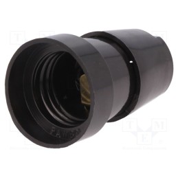 10 pcs : D.3002 - Lampholder: for lamp, E27, Body: black, Ø: 38mm, Mat: bakelite