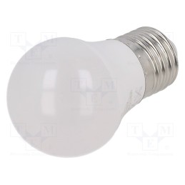10 pcs : SKU 217408 - LED lamp, neutral white, E27, 230VAC, 470lm, P: 4.5W, 180°, 4000K