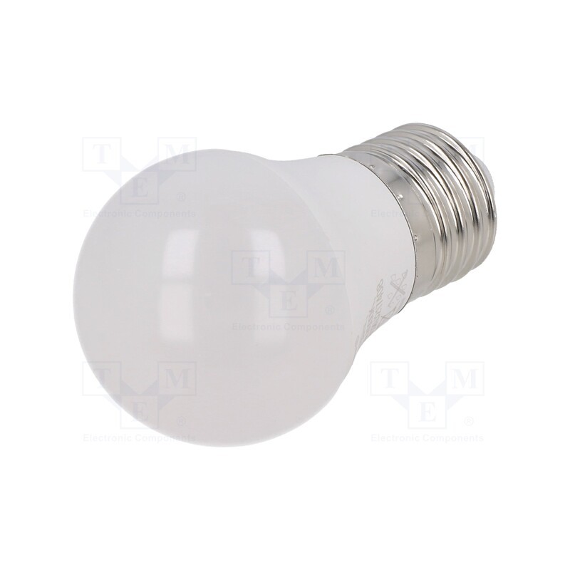 10 pcs : SKU 217408 - LED lamp, neutral white, E27, 230VAC, 470lm, P: 4.5W, 180°, 4000K