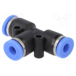 10 pcs : 138.004 - Push-in fitting, T-tap splitter, -0.95÷15bar, PBT, BLUELINE