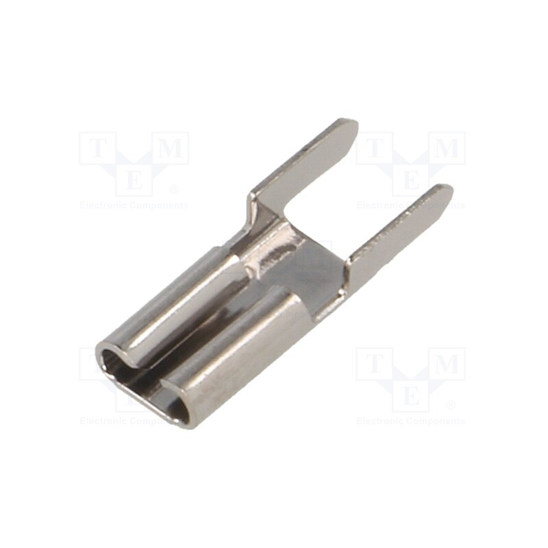 10 pcs : 3534 - Terminal: flat, 2.8mm, 0.5mm, female, THT, brass, tinned, straight