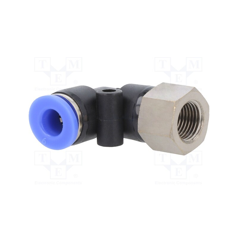 10 pcs : 168.018-6 - Push-in fitting, angled 90°, -0.95÷15bar, Thread: R 1/8', 0÷60°C