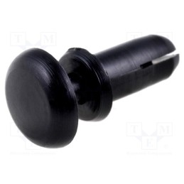 20 pcs : SR-365K - Rivet, polyamide, Panel cutout diam: 3mm, black, UL94V-2