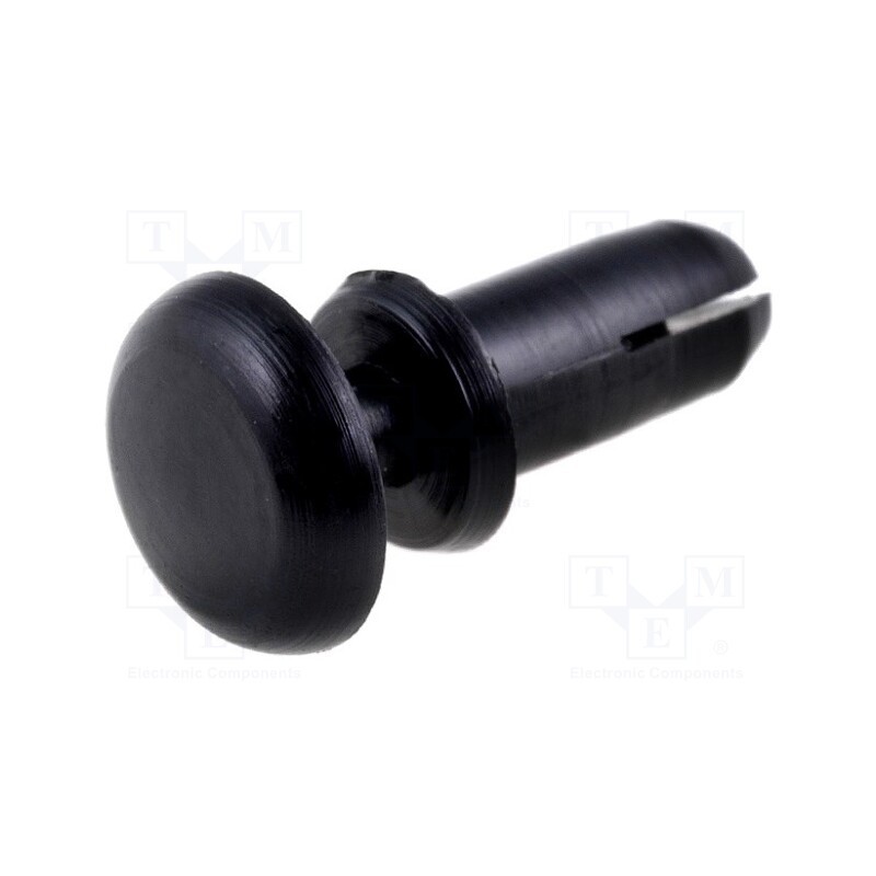 20 pcs : SR-365K - Rivet, polyamide, Panel cutout diam: 3mm, black, UL94V-2