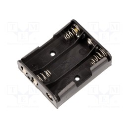 10 pcs : BH-331-3D - Holder, AA,R6, Batt.no: 3, soldering lugs, black