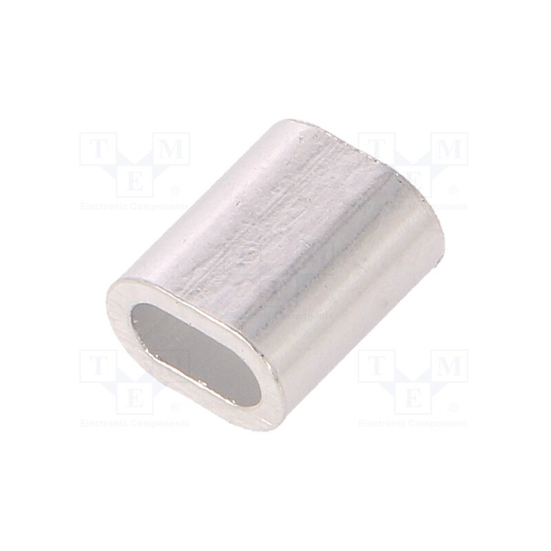50 pcs : ZLA.2.5 - Ferrule, aluminium, for rope, Ørope: 2.5mm