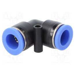 10 pcs : 137.012 - Push-in fitting, angled, -0.95÷15bar, nickel plated brass,PBT