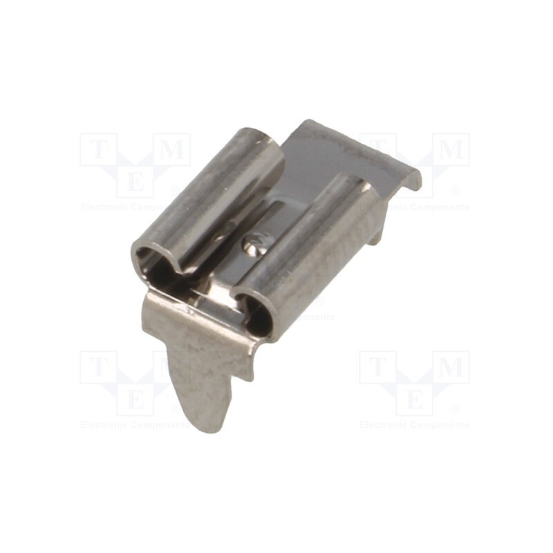 10 pcs : 3546 - Terminal: flat, 5.2mm, 0.5mm, female, THT, brass, tinned, angled 90°