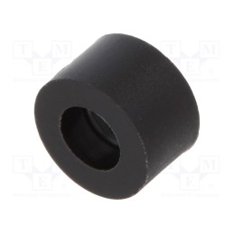 50 pcs : 385/2.7X03 - Spacer sleeve, cylindrical, polyamide, L: 3mm, Øout: 5mm, black