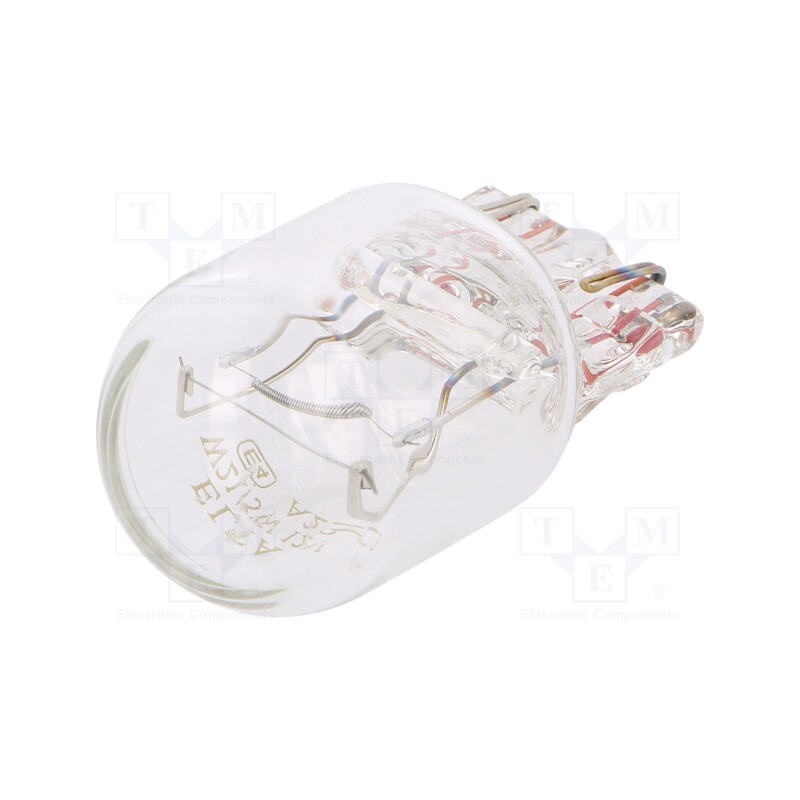 10 pcs : EB0580TB - Filament lamp: automotive, W3x16q, transparent, 12V, 21/5W