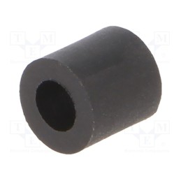 50 pcs : 385/2.7X05 - Spacer sleeve, cylindrical, polyamide, L: 5mm, Øout: 5mm, black