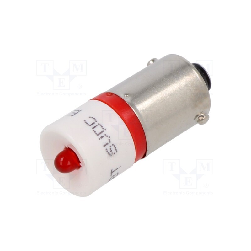 10 pcs : 18600150 - Indicator: LED, BA9S,T10, red, plastic, 6VDC, -20÷60°C