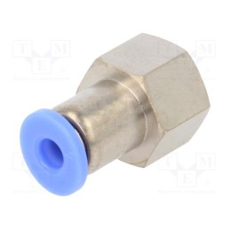 10 pcs : 124.018-4 - Push-in fitting, straight, -0.95÷15bar, nickel plated brass