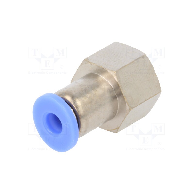 10 pcs : 124.018-4 - Push-in fitting, straight, -0.95÷15bar, nickel plated brass