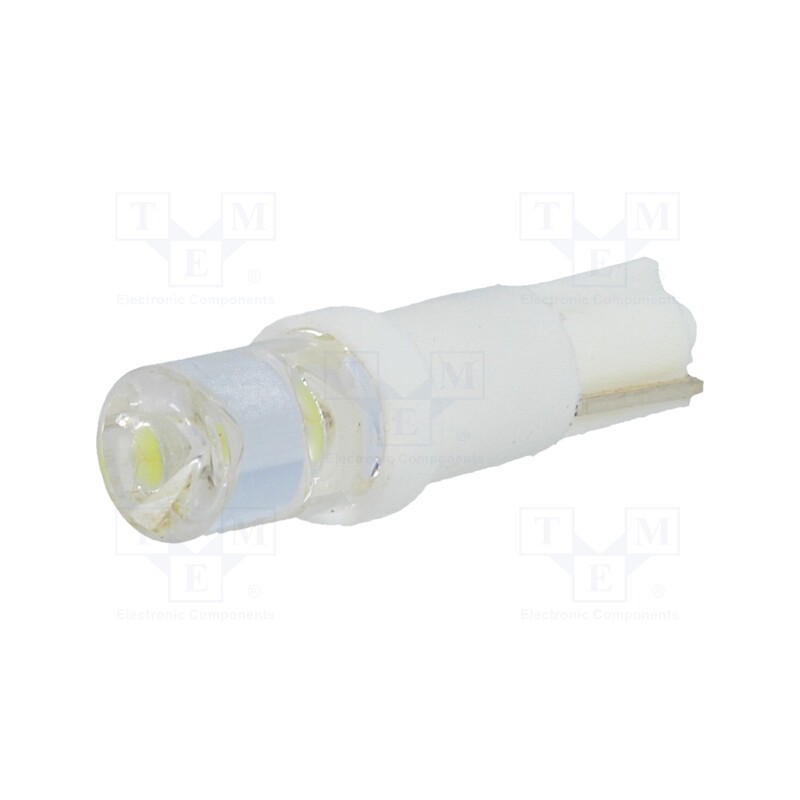 10 pcs : OST05WG01GD-W5YKT5C1 - LED lamp, cool white, T5, Urated: 12VDC, 3lm, No.of diodes: 1, 0.24W