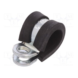 10 pcs : LKD10909 - Fixing clamp, ØBundle : 9mm, W: 9mm, steel, Cover material: EPDM