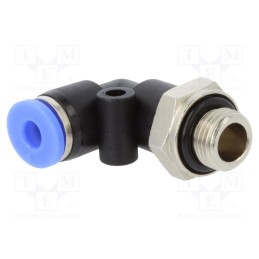 10 pcs : 125.018-4 - Push-in fitting, angled, -0.95÷15bar, PBT, Thread: G 1/8', 0÷60°C