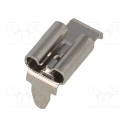 10 pcs : 3571 - Terminal: flat, 4.8mm, 0.5mm, female, THT, brass, tinned, angled 90°