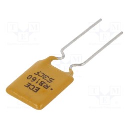 10 pcs : RB160-30 - Fuse: PTC polymer, 1.6A, 8.9x15.2mm, 5.1mm, Ø0.51x7.6mm