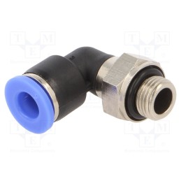 10 pcs : 125N.018-6 - Push-in fitting, angled 90°,twistable, -0.95÷15bar, Thread: 1/8'