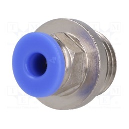 10 pcs : 122.014-4 - Push-in fitting, straight, -0.95÷15bar, nickel plated brass