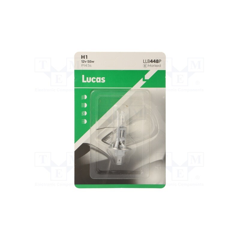 10 pcs : LLB448P - Filament lamp: automotive, P14,5s, transparent, 12V, 55W, LLB