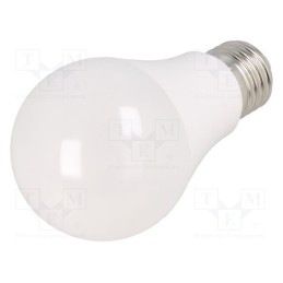 10 pcs : LD-PZ2A60-12 - LED lamp, cool white, E27, 230VAC, 1100lm, 11.5W, 200°, 6400K