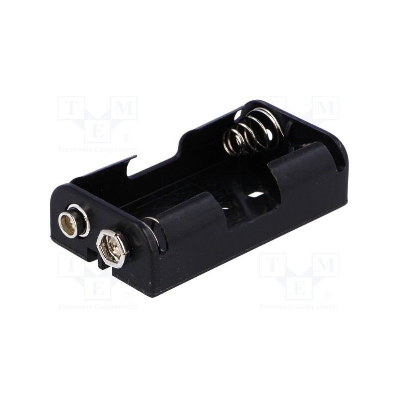 20 pcs : BH-321-1B - Holder, AA,R6, Batt.no: 2, 6F22 type, black
