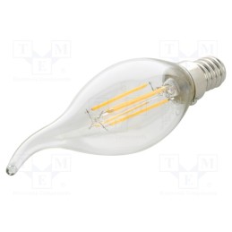 10 pcs : DELS-FCW44P5L4AF11 - LED lamp, warm white, E14, 230VAC, 470lm, 4.5W, 270°, 2700K