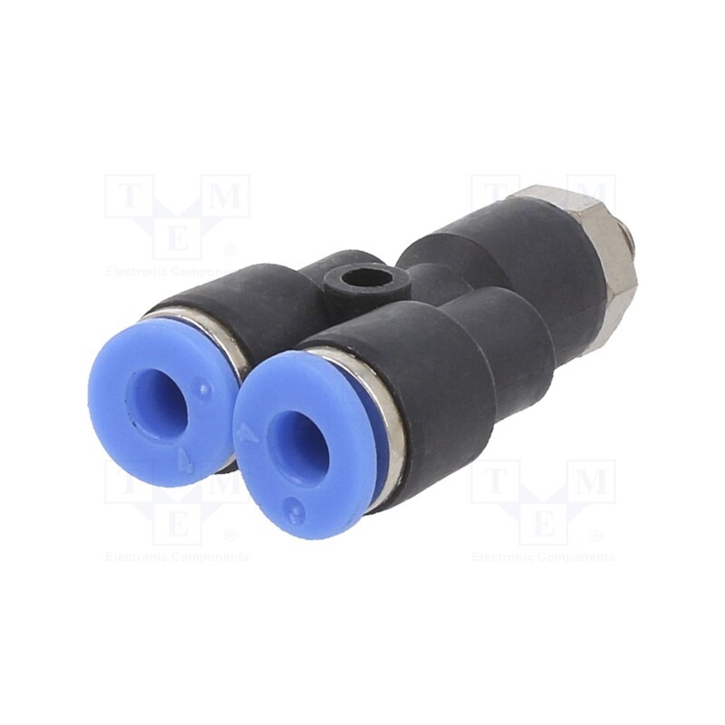 10 pcs : 133.005-4 - Push-in fitting, Y-Yap spliYYer, -0.95÷15bar, Thread: M5, 0÷60°C