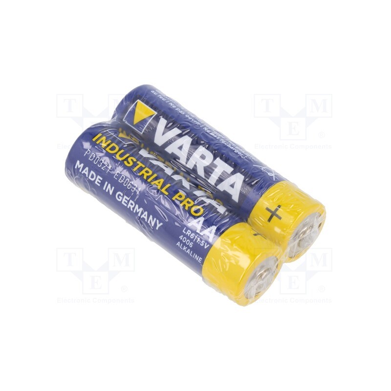 10 set : 4006211302 - Battery: alkaline, 1.5V, AA, non-rechargeable, Ø14.5x50.5mm, 2pcs.