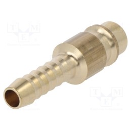 10 pcs : ES 6 S - Quick connection coupling, 0÷35bar, brass, 44mm, 1000l/min