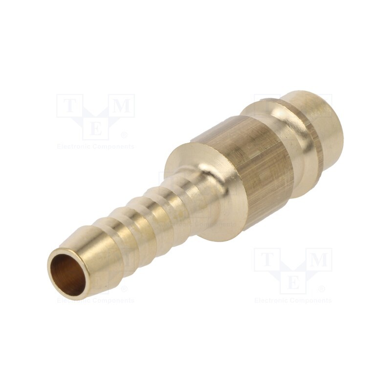 10 pcs : ES 6 S - Quick connection coupling, 0÷35bar, brass, 44mm, 1000l/min