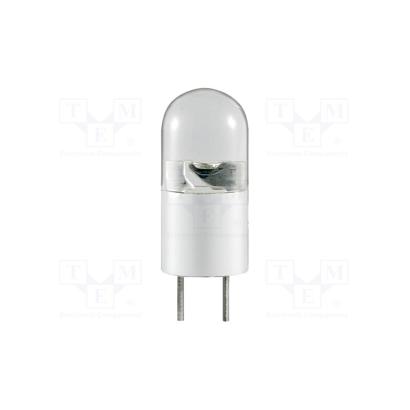 10 pcs : 30263 - LED lamp, warm white, G4, 12VDC, 12VAC, 10lm, P: 0.3W, 120°, 2700K