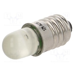 10 pcs : LY-E10-12AC/DC - LED lamp, yellow, E10, 12VDC, 12VAC