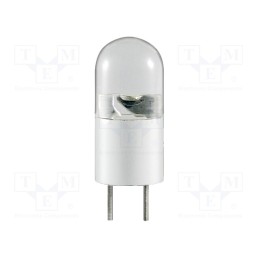 10 pcs : 30245 - LED lamp, cool white, G4, 12VDC, 12VAC, 10lm, P: 0.3W, 120°, 6400K