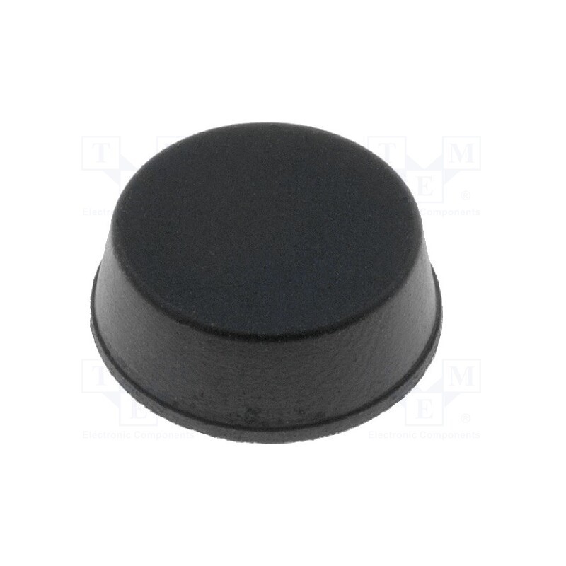 50 pcs : FIX-RF-005 - Self-adhesive foot, black, rubber, A: 13mm, B: 11.4mm, E: 5mm