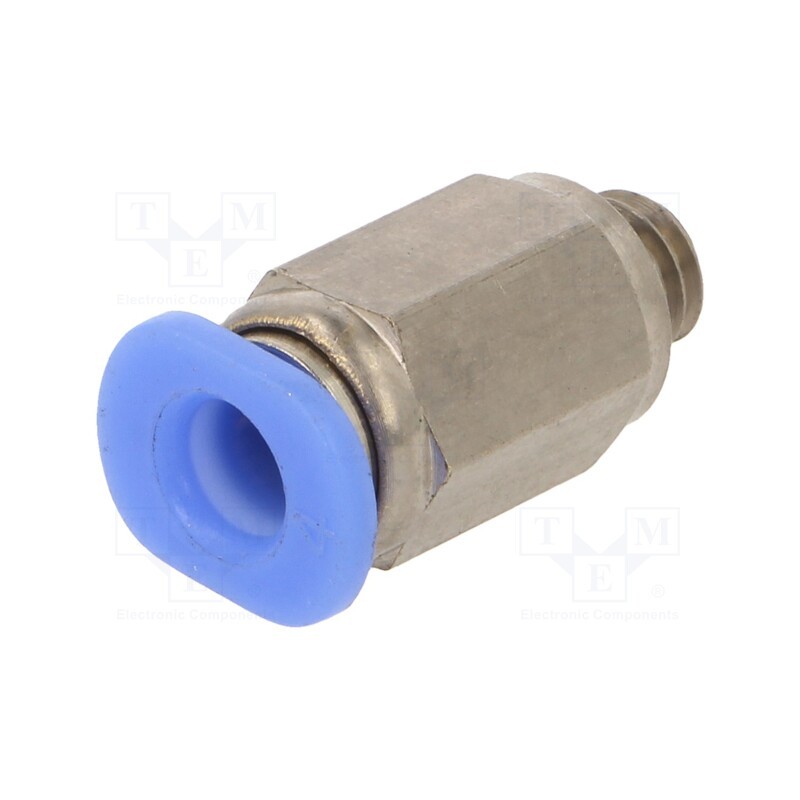 10 pcs : PC-54 - Push-in fitting, straight, -0.95÷10bar, nickel plated brass