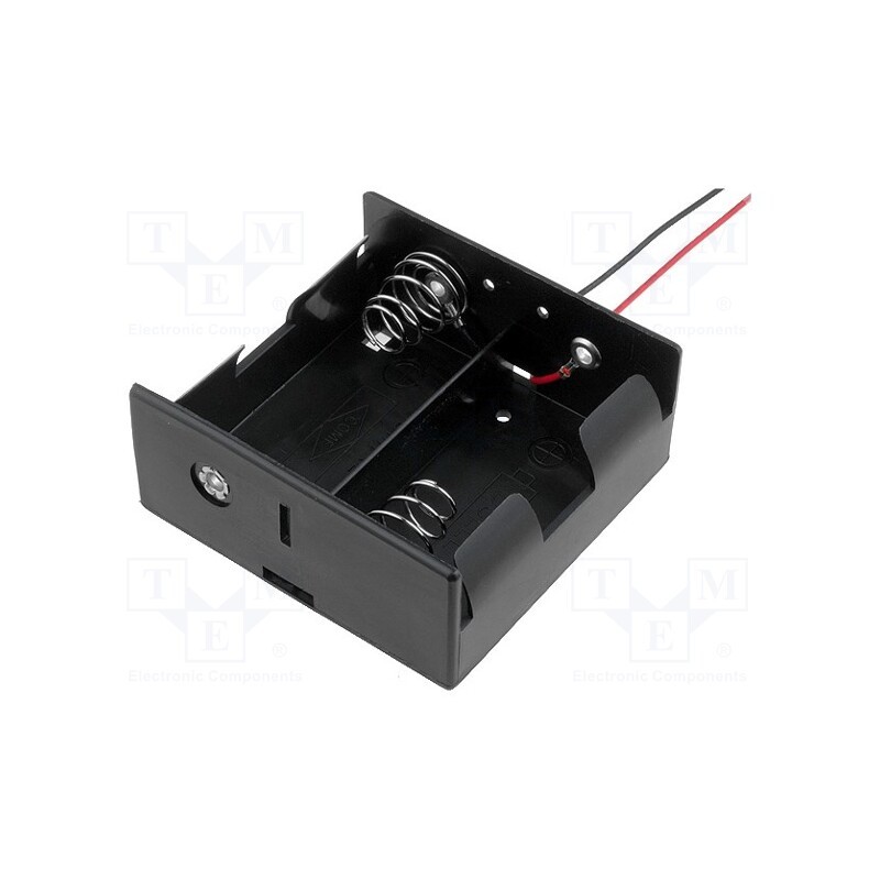 10 pcs : BH-121-1A - Holder, D,R20, Batt.no: 2, cables, 150mm