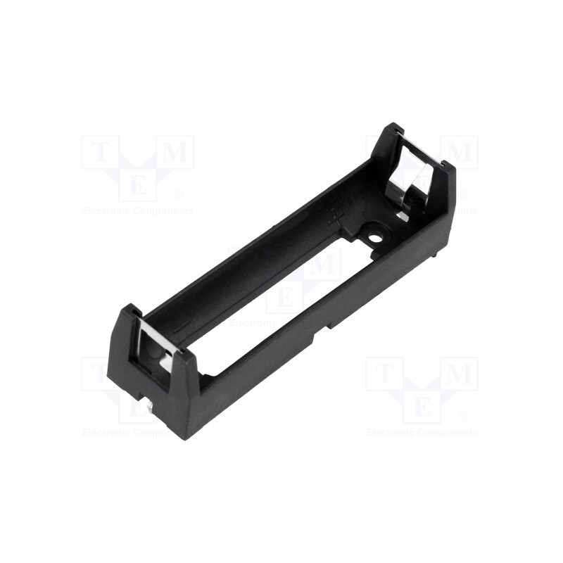 10 pcs : BHC-18650-1P - Holder, MR18650, Batt.no: 1, for PCB, black